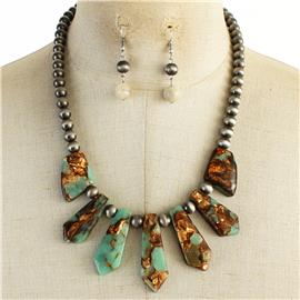 Natural Stone Necklace Set