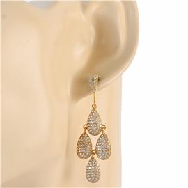 CZ Teardrop Dangling Earring