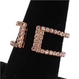 Rhinestones 2 Ln Ring