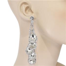 Crystal Tear Shape Chandelier Earring