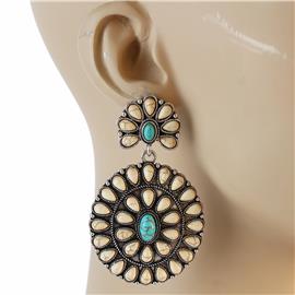 Turquoise Concho Earring