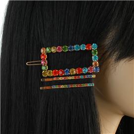 Crystal 3 Pcs Rectangle Hair Pin