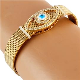 Stainless Steel Buckle Hamsa Bracelet