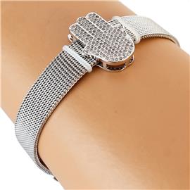 Stainless Steel Buckle Hamsa Bracelet