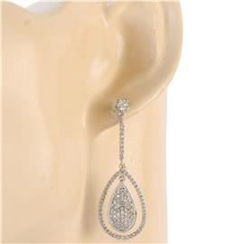 CZ Teardrop Dangling Earring