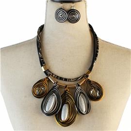 Fashion Wired Chunky Necklace Set