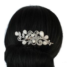 Rhinestone With Pearl Hair Comb