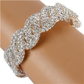 Rhinestone Twisted Bracelet