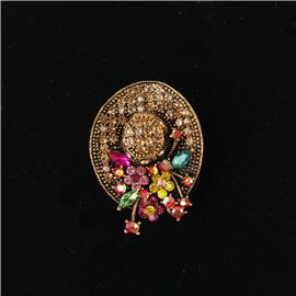 Rhinestones Hat Brooch