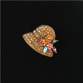 Rhinestones Hat Brooch