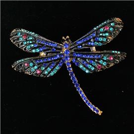 Rhinestone Dragonfly Brooch