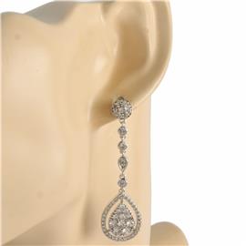 CZ Teardrop Dangling Earring