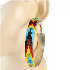 Fashion Beads Hoop Earring