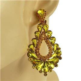 Crystal Teardrop Chandelier Clip-On Earring