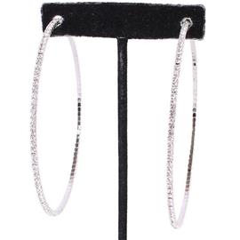 80mm Rhinestone Hoop Earring