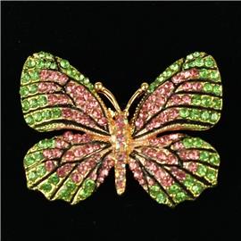 Rhinestones Butterfly Brooch