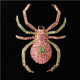 Rhinestones Spider Brooch