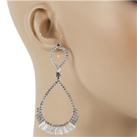 CZ Long Teardrop Earring