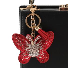 Rhinestones Butterfly Key Chain