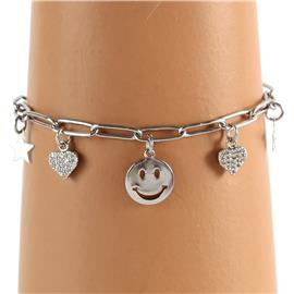 Stainless Steel Charm Bracelet