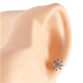 CZ Flower Stud Earring