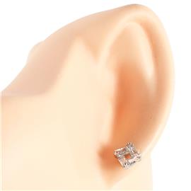 CZ Square Stud Earring