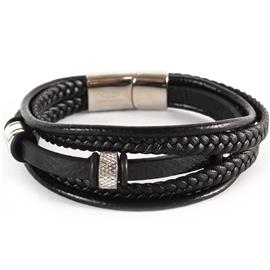 Stainless Steel Leather Multilayereds Bracelet