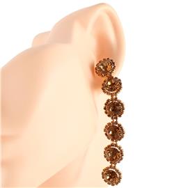 Crystal Round Clip-On Earring