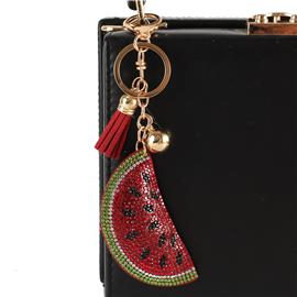 Rhinestones Watermelon Key Chain