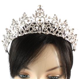 Crystal Teardrop Square Crown Tiara