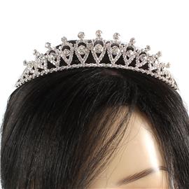 Rhinestones Casting Teardrop Tiara