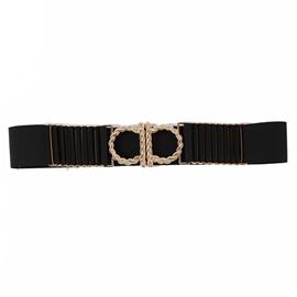 Metal Gold Buckle Stretch Belt