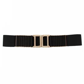 Metal Gold Buckle Stretch Belt