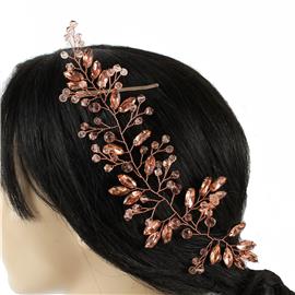 Crystal Beads Wired Hair Pin