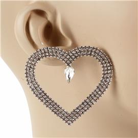 Heart Rhinestones Earring