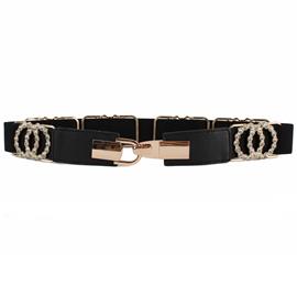 Stone Buckle Stretch Belt