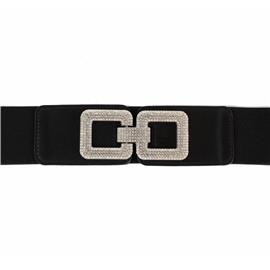 Stone Buckle Stretch Belt