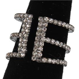 Rhinestone Three Layereds Ring