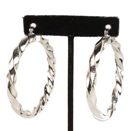 Metal Twist Hoop Earring