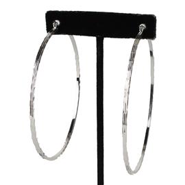 Metal Strip Hoop Earring