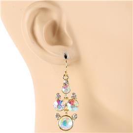 Crystal Round Drop Earring