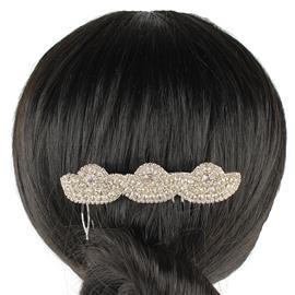 Rhinestone Leaf Hair Comb