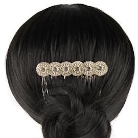 Rhinestone 6 Circle Hair Comb