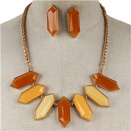 Fashion Acrylic Stone Necklace Set