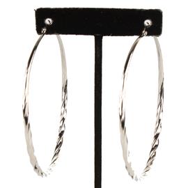 Metal Swirl Shape Hoop Earring