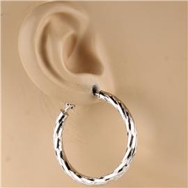 Metal Texture Hoop Earring