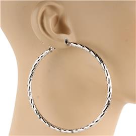 Metal Texture Hoop Earring