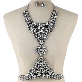 Crystal Flower Body Chain Set