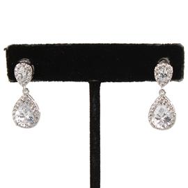 CZ Teardrop Earring