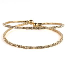 Rhinestone Two Lines Bracelet